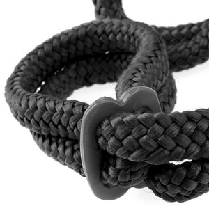 Fetish Fantasy Silk Rope Love Cuffs Black