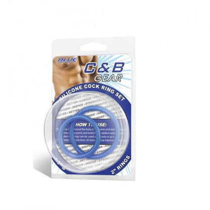 C & B Gear Silicone Cock Ring Set Blue