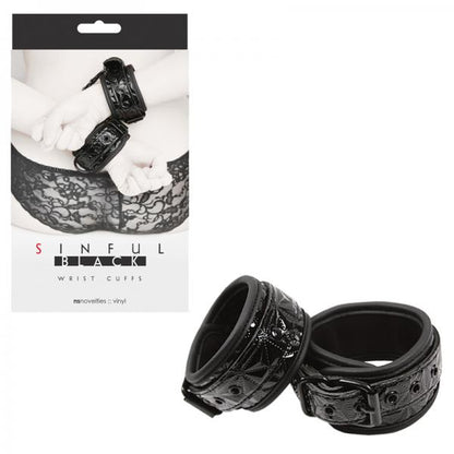 Sinful Black Wrist Cuffs