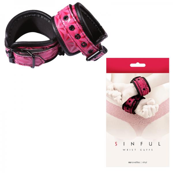 Sinful Wrist Cuffs Pink